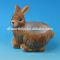 Ceramic flower pot with rabbit design for decro